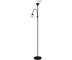 Aosom Grindinis šviestuvas Motina ir Vaikas dizainas 28x28x179,5 cm Juodas metalas