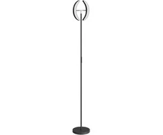 Aosom Grindų lempa, RGB reguliuojamo ryškumo, 30x188 cm, juoda, metalas
