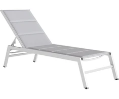 Aosom Gultas 64x181x90 cm Šviesiai pilkas Aliuminio Rėmas