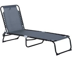 Aosom Gultas gultas 189x58x30 cm pilka, sulankstoma