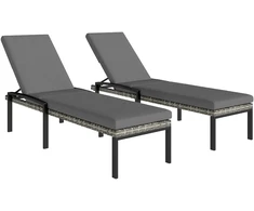 Aosom Gultas su stalu 200x59x45 cm Šviesiai pilkas metalas