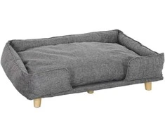 Aosom Gyvūnų sofa, 96x66x24 cm, tamsiai pilka, nuimama pagalvėlė