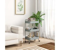 Aosom Įrankių vežimėlis 45x30.6x79 cm Šviesiai mėlynas plienas
