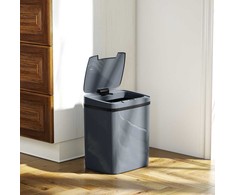 Aosom Jutiklinė šiukšliadėžė, 27.6x21.4x33.5 cm, pilka, plastikas