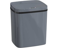 Aosom Jutiklinė šiukšliadėžė, 27.6x21.4x33.5 cm, pilka, plastikas