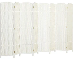 Aosom Kambario pertvara 320x1,6x170 cm balta polipropilenas