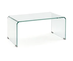 Aosom Kavos staliukas 80x45x35 cm Skaidrus stiklas