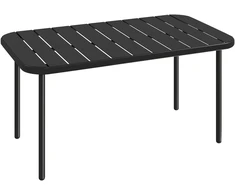 Aosom Kavos staliukas 90x50x43 cm Juodas metalas