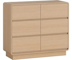 Aosom Komoda, 100x38x86 cm, Natūrali mediena, MDF