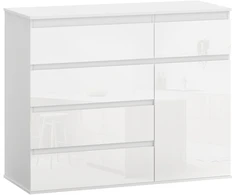 Aosom Komoda 100x40x80 cm Balta Saugykla