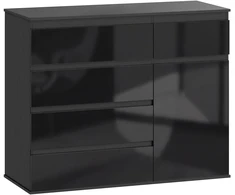 Aosom Komoda 100x40x80 cm Juoda Saugykla