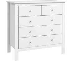 Aosom Komoda 79x39,5x80,5 cm balta, su saugykla