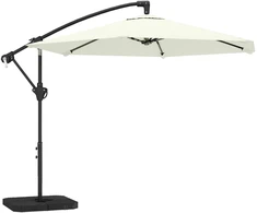 Aosom Konsolinis skėtis 302x295x242 cm Baltas metalas