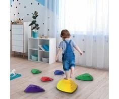 Aosom Laiptelių rinkinys, 6 dalys, 37.5x37.5x16 cm, įvairiaspalvis, plastikas