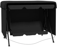 Aosom Lauko baldų uždangalas 215x155x150 cm Juodas Polietilenas