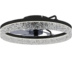 Aosom Lubinis ventiliatorius 50x14 cm Juodas LED apšvietimas