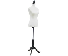 Aosom Manekeno torsas, 86x66x90 cm, Balta, Putplastis
