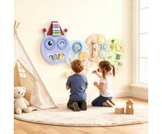 Aosom Montessori užimtumo lenta 108x8x62 cm, daugiaspalvė, MDF