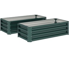 Aosom Pakelta lysvė, 110x50x30 cm, žalia, metalas