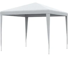 Aosom Pavėsinė, 270x270x254 cm, balta, metalinis rėmas