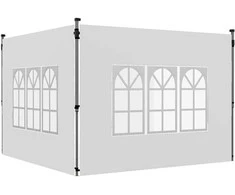 Aosom Paviljono šoninių sienelių komplektas, 295x195 cm, balta, atspari vandeniui