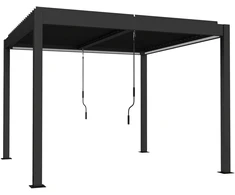Aosom Pergola 300x300x250 cm Tamsiai pilkas aliuminis