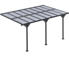 Aosom Pergola 435x302 cm Pilka, aliuminis