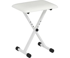 Aosom Pianino suoliukas reguliuojamas sulankstomas X formos 39x29x37-47 cm baltas metalas