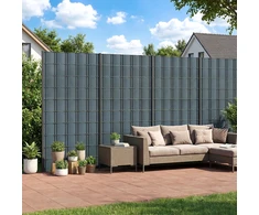 Aosom Privatumo ekranas rinkinys 3500x19 cm Pilkas Plastikas