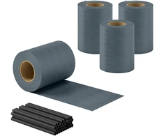 Aosom Privatumo ekranas rinkinys 3500x19 cm Pilkas Plastikas