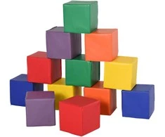 Aosom Putų statybinių blokų rinkinys, 12 dalių, 20x20x20 cm, raudona, minkštas žaislas