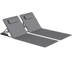 Aosom Reguliuojamas poilsio komplektas 154x57x52 cm Tamsiai pilka Plienas