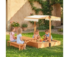 Aosom Sandbox 184x110x120 cm Ruda mediena