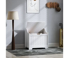 Aosom Sandėliavimo dėžė 56,5x38x56 cm Balta MDF