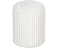 Aosom Saugojimo pufas 35x35x45 cm, baltas kordas