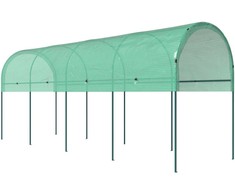 Aosom Šiltnamis, 400x120x170 cm, Žalia, Plienas ir Plastikas