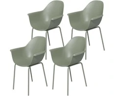 Aosom Sodo kėdžių komplektas, 59x55x84 cm, žalia, plastikas ir metalas