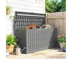 Aosom Sodo laikymo dėžė 122.5x56x62 cm Pilka Plastikas