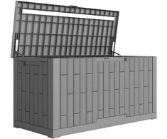 Aosom Sodo laikymo dėžė 122.5x56x62 cm Pilka Plastikas