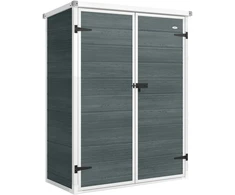Aosom Sodo namelis 134x68,5x170 cm Pilkas Plastikas