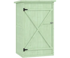 Aosom Sodo spintelė 75x56x115 cm žalia mediena