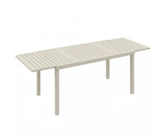Aosom Sodo stalas 150x85 cm baltas aliuminis