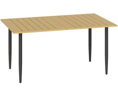 Aosom Sodo stalas 150x90x73 cm Rudas plienas