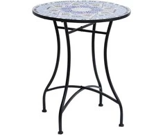 Aosom Sodo stalas, 60x71 cm, mėlynas, metalas, lauko