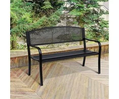Aosom Sodo suoliukas, 127x60x87 cm, juodas, plienas