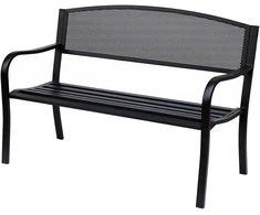 Aosom Sodo suoliukas, 127x60x87 cm, juodas, plienas