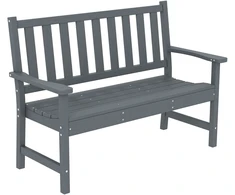Aosom Sodo suoliukas 130x59x91 cm Pilkas Plastikas