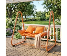 Aosom Sodo supynės 174x120x162 cm terakota metalas