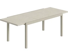 Aosom Sodo valgomojo stalas 154x85x75 cm šviesiai pilkas aliuminis