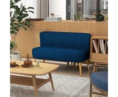 Aosom Sofa, 117x56.5x77 cm, Mėlyna, Medis